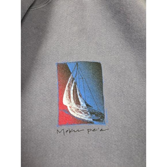 Crazy Stitch Hawaii Crewneck Moku Pe'a Made in USA Sweatshirt Size XL - Picture 4 of 7